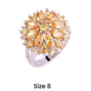 Silver Flower Ring 8